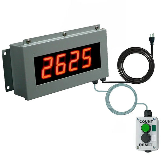 LED Industrial Counter with Control Switches