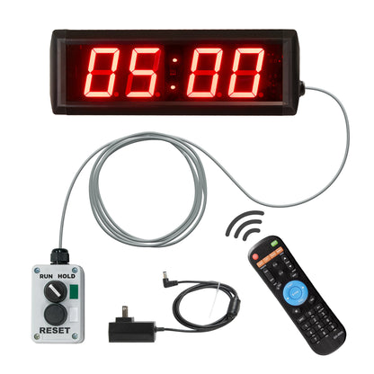 SPTC LED Production Timer 2.3 Inch  4 Digit Display with Run Hold Reset Switch Box